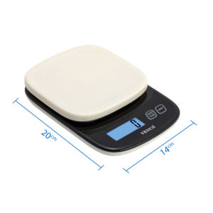 Balance électronique de cuisine domestique multifonction de haute qualité en plastique, alimentée par piles, pour aliments et pâtisserie, de forme ovale - Product Image 5