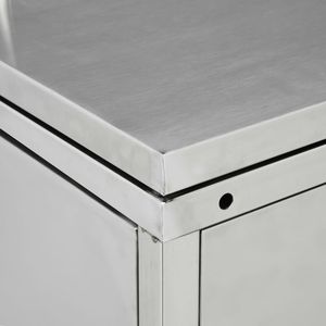 Caseta de Almacenamiento para una Sola Basura, Capacidad de 63.4 Galones, Construcción de Acero Inoxidable - Product Image 6