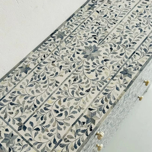 ILAHI's Bone Inlay <b>Drawer</b> Modern Design Agate Detailing <b>Storage</b> Portable Home Furniture - Product Image 1