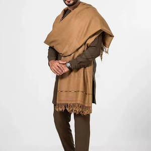 High Quality Custom Made Embroidered Wool Pashmina Cashmere <b>Men</b> <b>Shawl</b> Winter Warm Long Lightweight Quick Dry Custom Color - Product Image 2