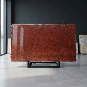 Granit Rouge Gemme, Pierre Naturelle Premium avec une Finition Rouge Intense pour les Revêtements de Sol, les Panneaux Muraux, les Îlots de Cuisine et les Projets Modernes - Product Image 1
