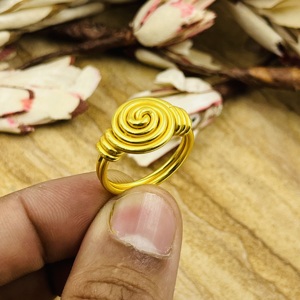 Market Favorite Spiral Wire <b>Ring</b> Boho Brass <b>Ring</b> For Women 18K Gold Plated <b>Statement</b> Swirl Design <b>Ring</b> For Wholesale/OEM/ODM - Product Image 3