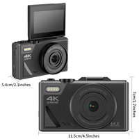 Nouvelle caméra numérique rétro HD 4K 64MP en promotion avec écran TFT 3.0 inclinable, zoom numérique 18X et Wi-Fi pour l'enregistrement photo et vidéo, idéale pour les vlogs