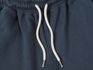 Shorts de sport décontractés 100 % coton pour hommes, 360g, taille mi-haute élastique côtelée à la française, motif uni imprimé numériquement, tricoté à chaud en laine peignée - Product Image 6