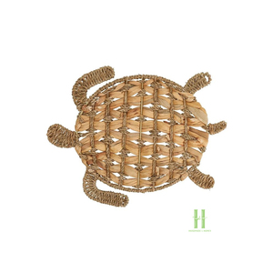Set 4 Handcrafted Turtle Shape Seagrass <b>Table</b> <b>Mat</b> Artisan Woven Straw Placemats for Unique Home Decoration - Product Image 5