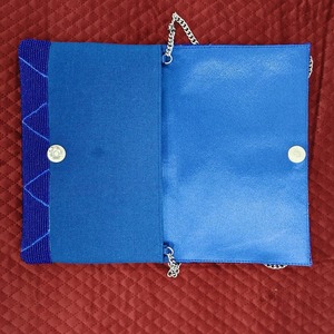 Pochette de mariée perlée personnalisée sac à main à paillettes fait à la main sac à main de luxe fête de mariage soirée avec chaîne sangle - Product Image 2