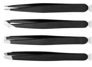 แหนบคิ้วคุณภาพสูง สีสันสวยงาม อุปกรณ์แต่งหน้า กำจัดขน แหนบคิ้วปลายเฉียง สแตนเลส - Product Image 5