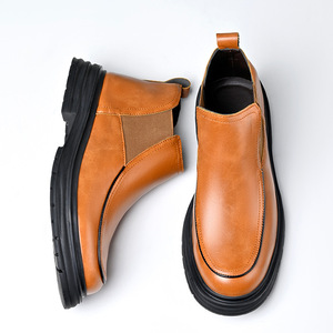 Botas Martin de Estilo Británico para Hombre, de Caña Alta, con Suela Gruesa, Modernas, Combinables con Todo, de Cuero, para Invierno - Product Image 3