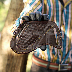 Étui à couteau en cuir véritable fait main OEM, type pancake, pour ceinture, pour droitier, idéal comme cadeau - Product Image 6