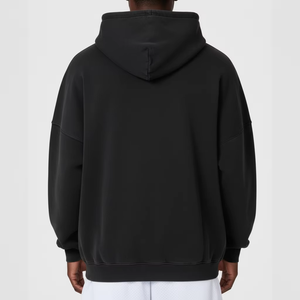 เสื้อฮู้ดวินเทจผู้ชาย ผ้าฟลีซ 340 กรัม ผ้าฝ้าย 100% สำหรับฤดูหนาว สไตล์วอช ทรงเข้ารูป พิมพ์ลายโลโก้แบบยูนิฟอร์ม ไม่มีแบรนด์ - Product Image 5