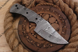 Couteau de Découpe à Lame Fixe en Acier Damas Forgé à la Main, Lame Vierge Personnalisable pour Camping et Activités de Plein Air - Product Image 5