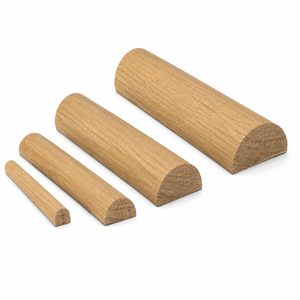 Wooden Half Round Baserail Stair <b>Railings</b> <b>Wall</b> <b>Mounted</b> Traditional Design Indoor Outdoor Use Balcony Staircase - Product Image 1