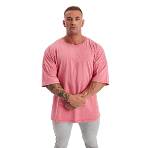 T-shirt Homme Col Rond Uni Personnalisé en Coton Lourd 100% Tricoté Respirant Écologique à Séchage Rapide Coupe Oversize - Product Image 5