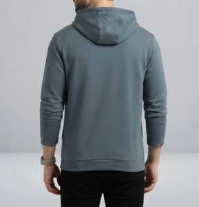 Sudadera con Capucha de Manga Larga con Cierre Completo para Hombre, 100% Algodón, Forro Polar Ecológico, Ropa de Abrigo para Invierno - Product Image 4