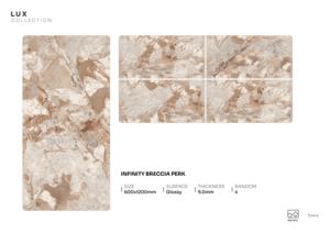 Loseta Decorativa Moderna Premium Harmony Glow Gloss, Formato Porcelanato 600x1200mm 60x120cm 24x48 Pulgadas - Product Image 3