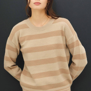 Women's Minimalist Crew Neck Solid Full Sleeve Knitted Cardigan Autumn Wear 100% Acrylic Wool Blend Anti-Wrinkle <b>Covered</b> <b>Button</b> - Product Image 5