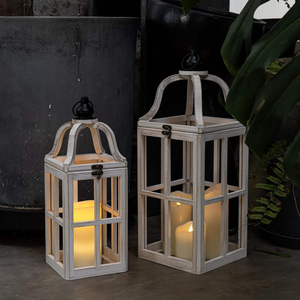 2 Piezas de Portavelas Rústicos de Madera Clásicos, Ecológicos, 2 Tamaños, para Decoración del Hogar - Product Image 3