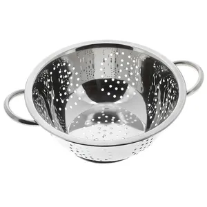 Durable <b>Stainless</b> <b>Steel</b> <b>Colander</b> with European Design for Washing Draining Foods Pasta Veggies Fruits and Cooking Prep - Product Image 6