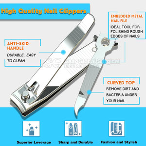 Coupe-ongles professionnel léger en acier inoxydable, ouverture large, coupe précise, manipulation fluide - Product Image 5