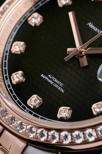 นาฬิกาข้อมือผู้ชายอัตโนมัติ รุ่น Alexander Ferros 8021D/01 ขนาด 40 มม. ตัวเรือนสแตนเลส สายแบบผีเสื้อ กระจกแซฟไฟร์ กันน้ำ ดีไซน์หรูหรา พร้อมกลไกจักรกล - Product Image 4