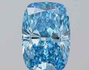 Diamant de laboratoire bleu vif fantaisie, taille coussin, 2,50 carats, VS1, pierre libre pour la fabrication de bagues et bijoux, cadeau - Product Image 4