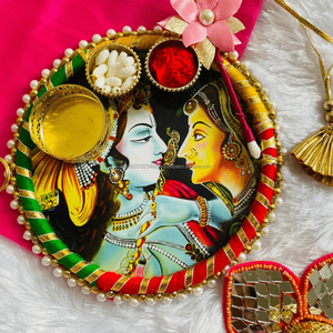 Diwali Combo Set Potli Shubh Labh Tealight Kumkum Platter Tilak Stick <b>Hamper</b> Eco-friendly Traditional Housewarming <b>Wedding</b> - Product Image 2