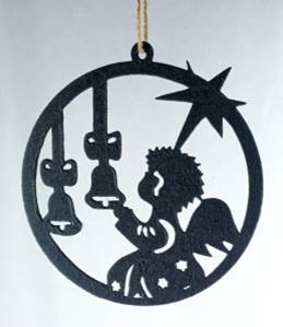 Christmas ornament iron Christmas ornament black metal ornament laser cut ornament decorative <b>hanging</b> ornament <b>hanging</b> Christmas - Product Image 5
