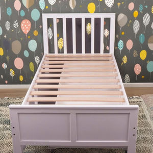 Lit convertible blanc pour tout-petit en bois massif, taille double, avec rangement, mobilier moderne pour chambre d'enfant - Product Image 2