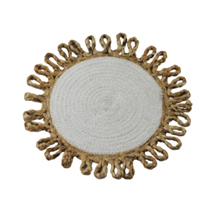 Mantel Individual de Cuentas de Forma Irregular Estilo Vintage de Diseño Real, Decoración Ecológica para el Hogar, Vajilla, 500mm de Diámetro, Marca Z.HANDICRAFTS - Product Image 5