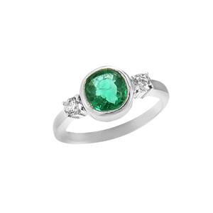 Bague pour homme en argent sterling 925 avec émeraude cultivée en laboratoire et zircone cubique, bijoux pour homme, bague en argent, bague de mariage - Product Image 5