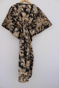 Vestido Kaftán Informal de Verano con Estampado Floral Tropical, sin Mangas, de Algodón, para Mujer, Ropa de Playa, Estilo Asia Pacífico - Product Image 4