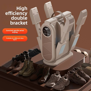 Séchoir à chaussures portable en plastique avec écran tactile intelligent, affichage numérique, conception pliable à 4 supports, stérilisation antibactérienne, chaleur - Product Image 2