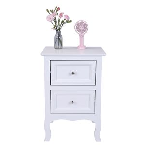 Comodino bianco a due livelli in stile country - Product Image 6