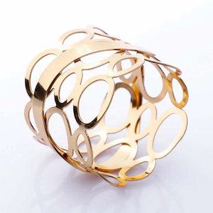 Snowflake Design Metal Napkin Ring Silver Finished Round Shape Stocked Customized Color for Restaurant Wedding <b>Table</b> Accessories - Product Image 3