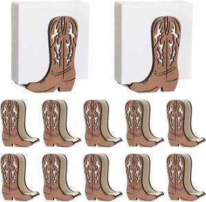 1 Pieza Soporte para Servilletas con Forma de Bota de Vaquero del Oeste, Dispensador de Servilletas Rústico para Mesa de Cocina, Decoración de Pie para el Hogar - Product Image 4