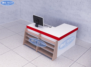 Stone-top <b>checkout</b> <b>counter</b> / Artificial stone-top cashier desk Vietnam One Tech Free Combination Customization - Product Image 6