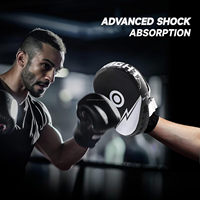 Tapis de boxe mitaines de mise au point incurvées, coussinets d'entraînement en cuir PU à crochet Kara, sangle réglable MMA Muay Thai coussinets de boxe pour l'entraînement