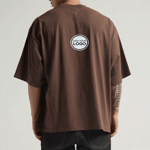 เสื้อยืดโอเวอร์ไซส์ผ้าคอตตอนหนา ปักลายตามสั่ง ทรงไหล่ตก สไตล์สตรีทแวร์ เสื้อยืดพรีเมียม 280GSM ผ้าหนานุ่ม สีพื้นเรียบ - Product Image 1