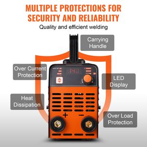 Saldatrice Inverter IGBT Portatile 2-in-1 TIG (Arc/Lift) e MMA 140A 110V/220V con Funzione Hot Start e Uscita DC/AC - Product Image 6