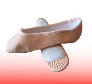 Chaussons de ballet professionnels unisexes en toile avec empeigne en PU, semelle extérieure en cuir véritable, talon plat pour la formation en danse des adultes et des enfants - Product Image 5