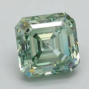 Diamante Cultivado en Laboratorio con Corte Asscher de 1.00 a 5.00 Quilates, Certificado IGI, Color Verde Fantasía, Claridad VVS VS, Pulido Excelente, Precio al por Mayor CVD - Product Image 3