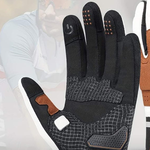 Gants de course pour moto et motocross, logo personnalisé, cuir véritable, gants de moto à doigts entiers, vêtements de combat tout-terrain - Product Image 3