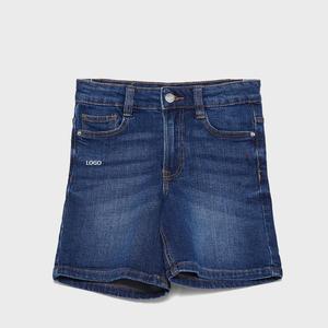 Unisex Summer Gym Fitness Knee Length Plain Stretch <b>Elastic</b> Waist Custom Logo Streetwear Casual Fashion <b>Jeans</b> Style Denim Shorts - Product Image 3