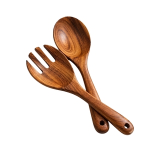 Juego de Cucharas de Madera Natural Personalizadas de Alta Calidad |   Cucharas para mezclar con mango largo, utensilios de cocina ecológicos - Product Image 3