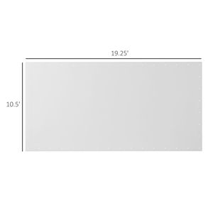 Telo di Ricambio per Tettoia Auto/Camion Bianco 10x20 piedi, Resistente ai Raggi UV, con Corde Elastiche a Sfera - Product Image 3