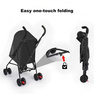 Poussette pliable légère noire pour petits chiens et chats avec ventilation en maille, porte-gobelet, transportant votre ami à fourrure, modèle - Product Image 4