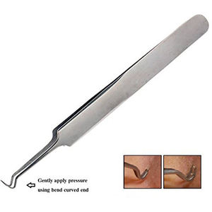 Pince à épiler incurvée en acier inoxydable pour l'élimination des points noirs et de l'acné, avec nettoyage des pores du nez - Product Image 3