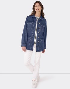 Faux Fur Collar Women Denim <b>Jacket</b> Padded Winter Jean Outerwear Warm Lining - Product Image 6