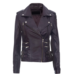 Veste en cuir PU pour femme, style bomber court, bordeaux, marron, fermeture éclair, décontractée, mode streetwear, vêtement d'extérieur - Product Image 1