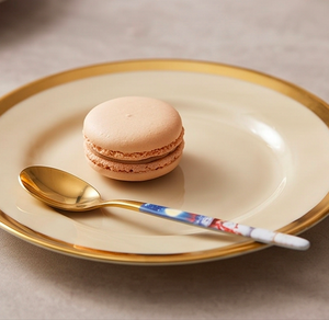 Ensemble de 4 couverts en acier inoxydable, plaqué or, manche design en métal, idéal pour la cuisine, la table, la salle à manger, l'usage domestique - Product Image 5